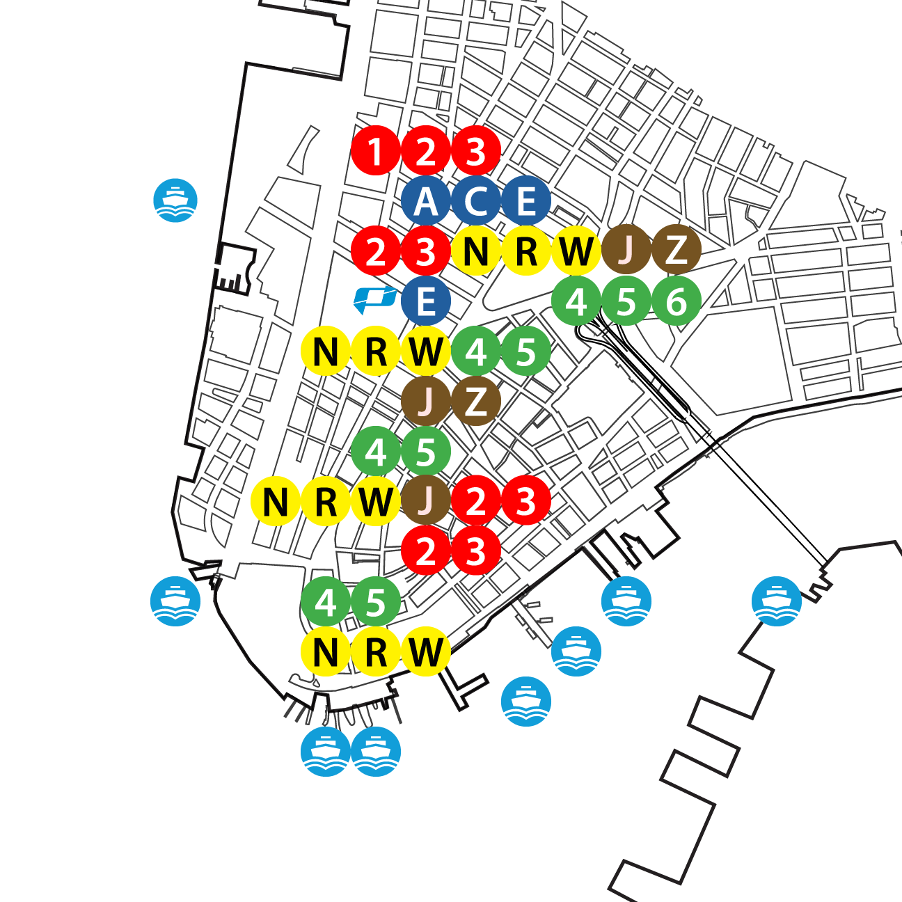 Transit connectivity map
