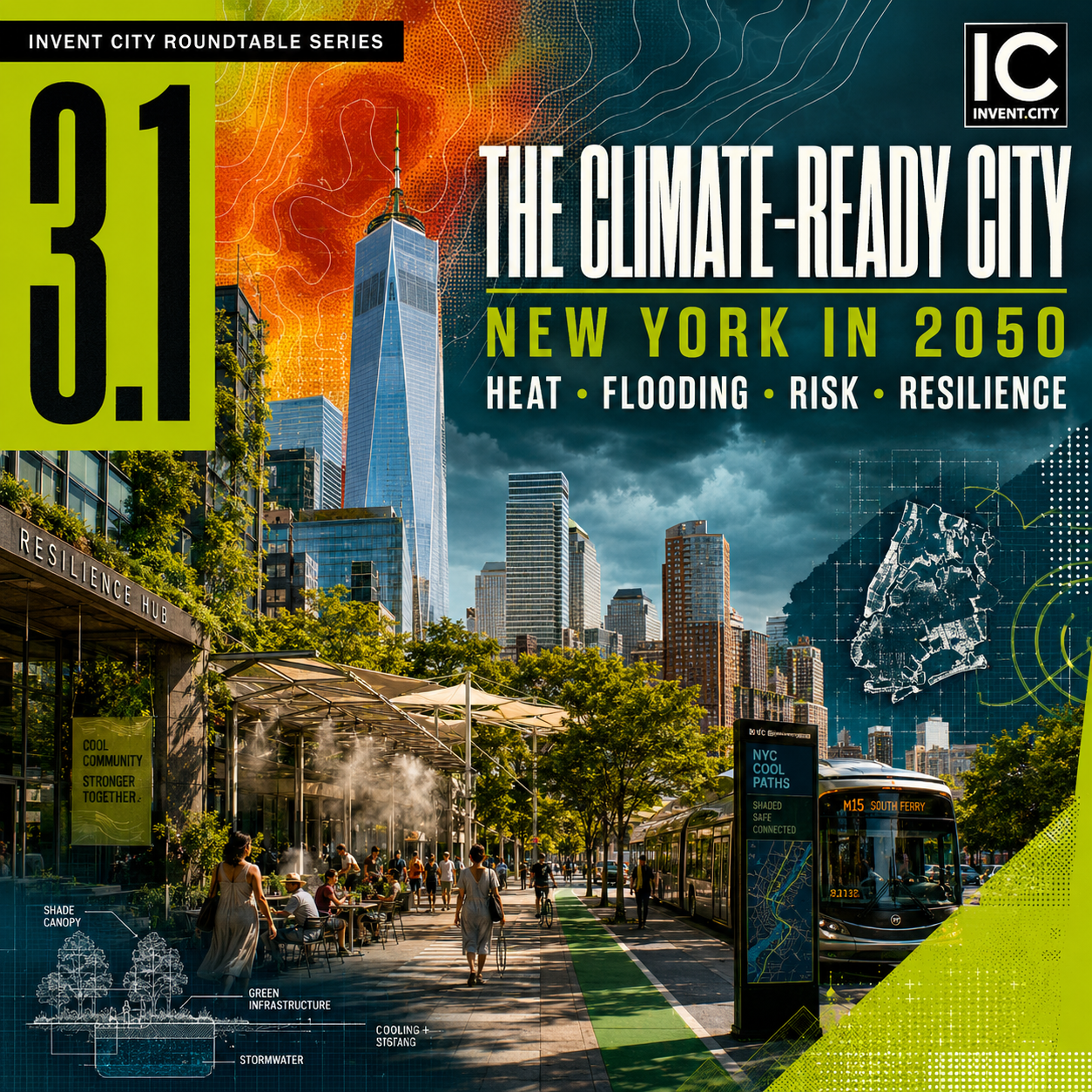 The Climate-Ready City: New York in 2050 event poster